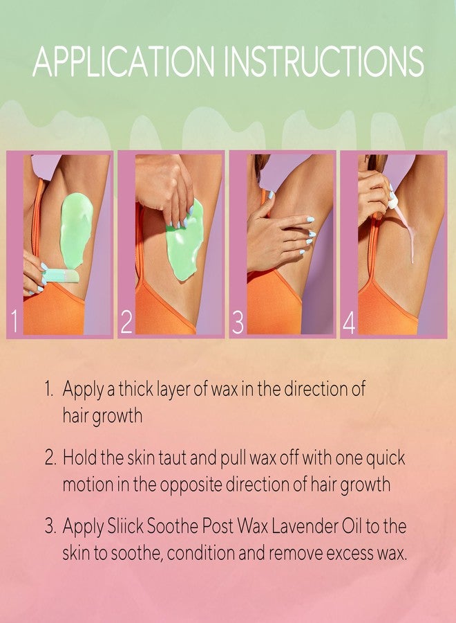 Sliick At Home Waxing Kit for Women, Pink – Coconut Melon, Hard Wax Kit for Hair Removal, Microwave Melting Cup, Applicator & Beads, At Home Wax Set - Image 5